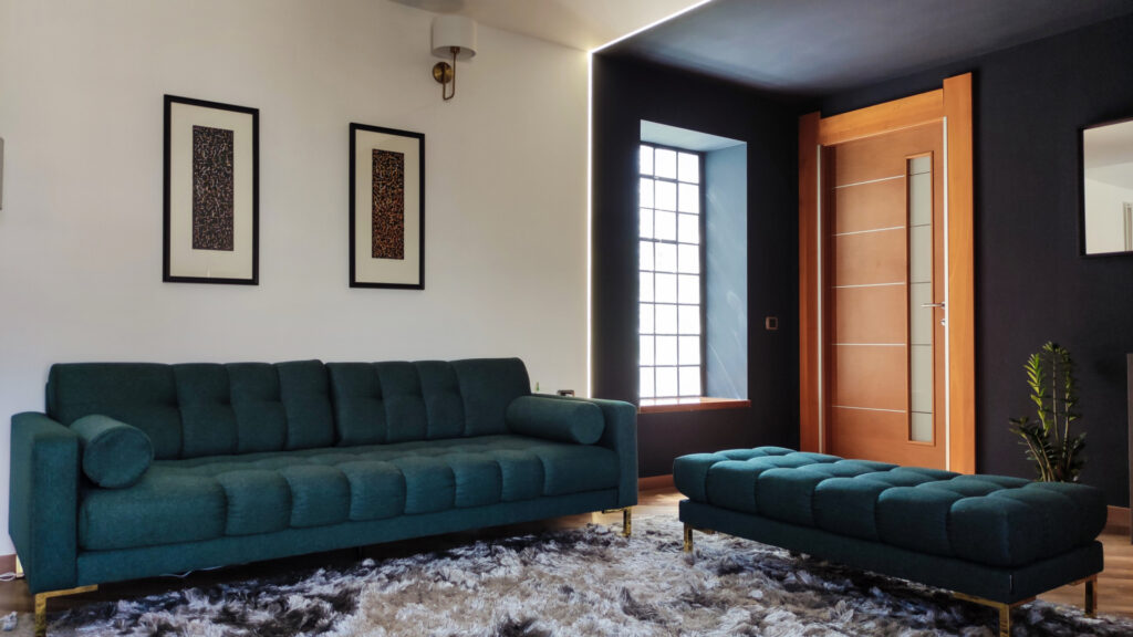 Soggiorno contemporaneo, elegante e ricercato